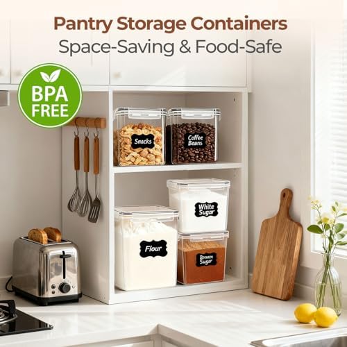 ComSaf Airtight Flour and Sugar Container 2.6Qt & 5.5Qt 3Pack, Wide Mouth - Image 5