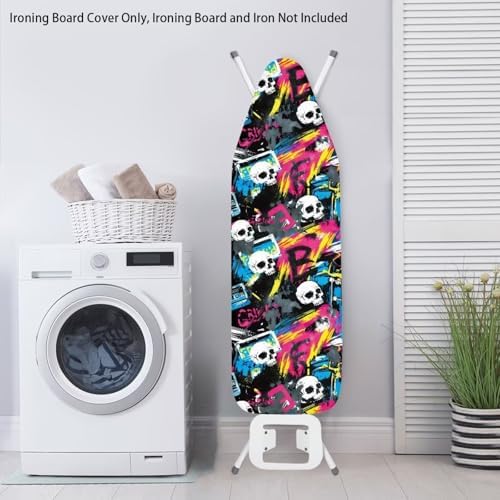 Sugar Skull Ironing Board Cover Stain Resistant Abstract Graffiti Painting Iron - Image 4