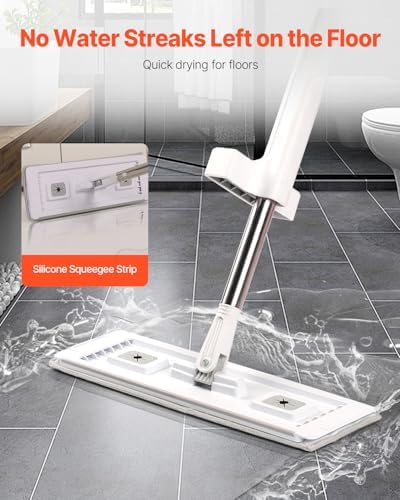 VEVOR Flat Mop, Self Wringing, Microfiber Floor Cleaner - Image 3