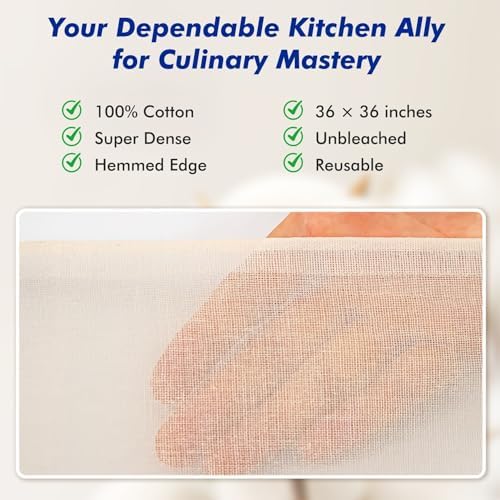 2 Yards Reusable Cheesecloth, Grade 100, Cheese Cloth - Image 3