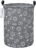 Round collapsible Large Sports Ball Laundry Hamper by ONOEV