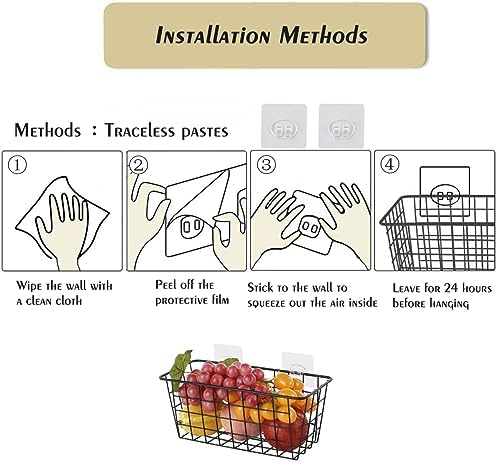 JUNCHU CHERRY 2 Pack Hanging Storage Basket, Bathroom Basket, Household Goods - Image 5