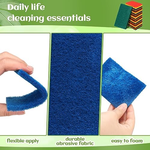 Hoolerry 100 Pcs Non Scratch Scouring Pads - Image 3