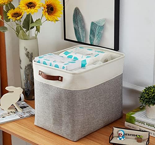 DECOMOMO Extra Large Storage Baskets, 54.5L Fabric Storage Bins 3 Pack - Image 2
