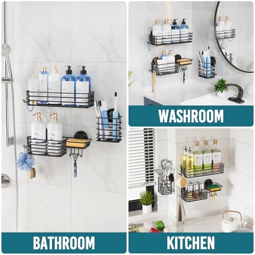 TAILI Shower Caddy Suction Cup, 3 Pack Shelves - Image 7