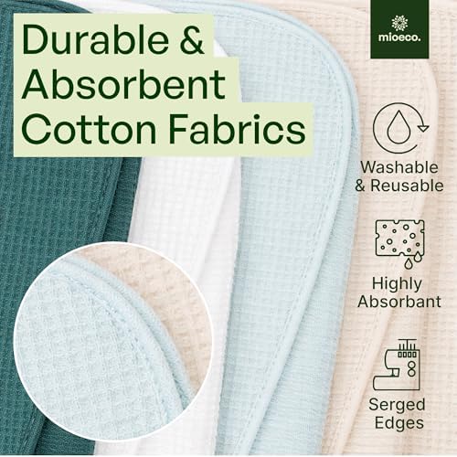 mioeco 24 Pack Reusable Kitchen Paper Towels, Organic Multicolor Cloths - Image 3