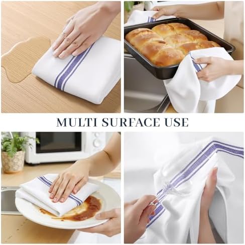Homaxy 100% Ring Spun Cotton Kitchen Towels 6 Pack - Image 4