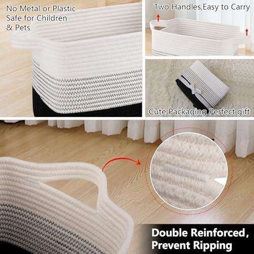 OIAHOMY Cotton Rope Storage Baskets - Image 6