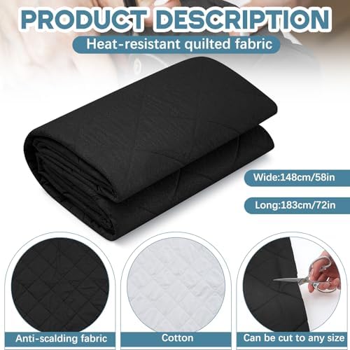 Treela 58" x 72" 2 Yard Heat Resistant Quilted Fabric Ironing - Image 2