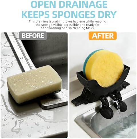 Cute Smiley Sponge Holder, Kitchen Sink Caddy - Image 7