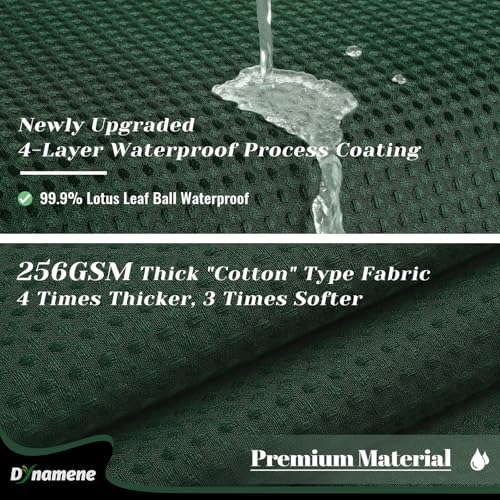Dynamene Extra Wide Waffle Shower Curtain 256 GSM Fabric 108x72 Dark Green - Image 3