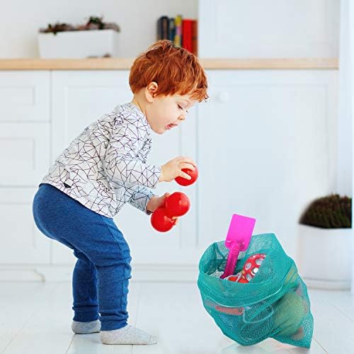 Frienda 6 Pieces Mesh Stuff Sack, 11 x 15 Inch Durable Nylon Drawstring Laundry - Image 2
