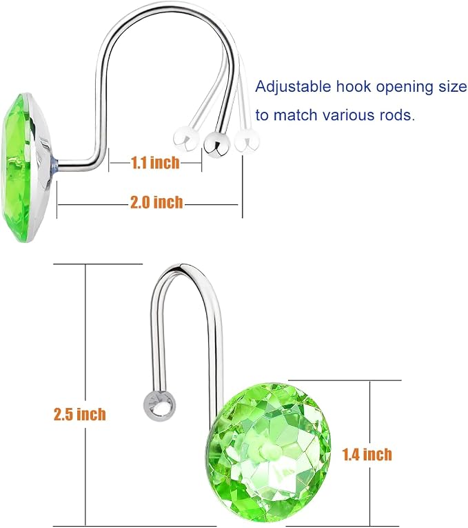 12PCS Shower Curtain Hooks Rings - Image 2