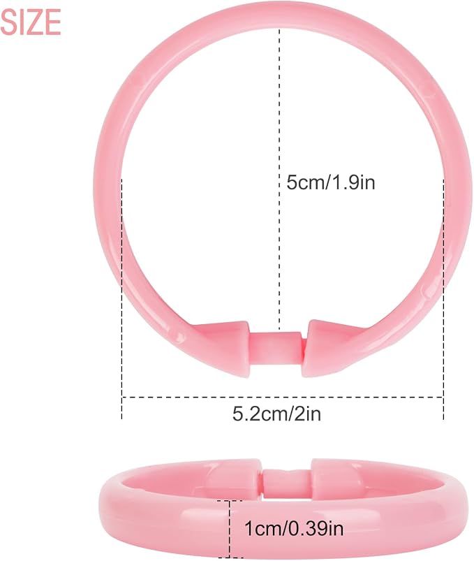Pink Shower Curtain Hooks - Image 5