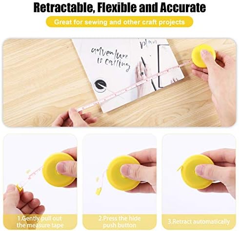 Tape Measures Retractable, Fabric Measuring Tape, 60 Inch Small Sewing Tape - Image 4