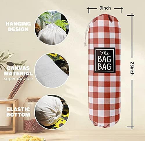 Funny Grid Bag Bag， Grocery Bags Holder Organizer - Image 2