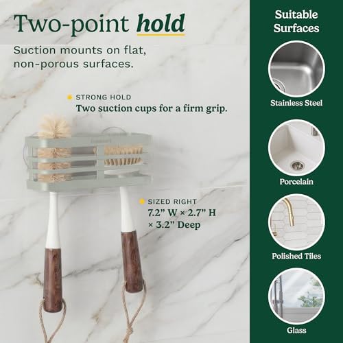 Cuisinart Sink Drain Strainer & Suction Cup Sponge Holder, 2-Piece Set - Image 6