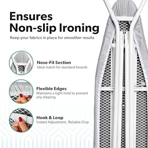 Home Intuition Extra Thick Ironing Board Cover and Pad Iron Scorch Resistant - Image 2