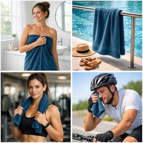 DAN RIVER 8 Piece Luxury Bath Towels - Image 3