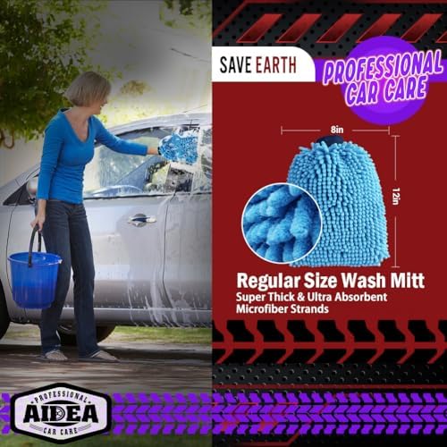AIDEA Car Wash Mitt Microfiber, Car Wash Brush - Image 2
