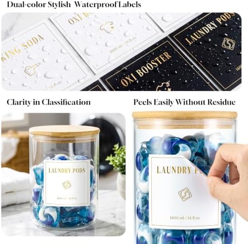 Luxspire Laundry Pods & Powder Container and Dryer Sheet Holder, 2+1 Pack - Image 5