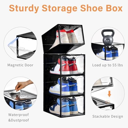 Stebopum 12 Pack Stackable Shoe Storage Organizer - Image 3