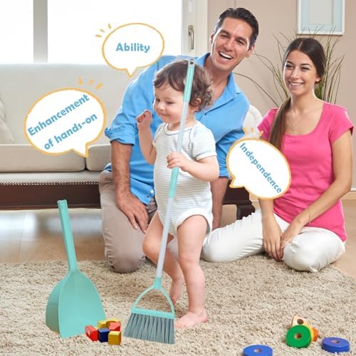 Mini Broom with Dustpan-Small Housekeeping Cleaning Sweep - Image 3