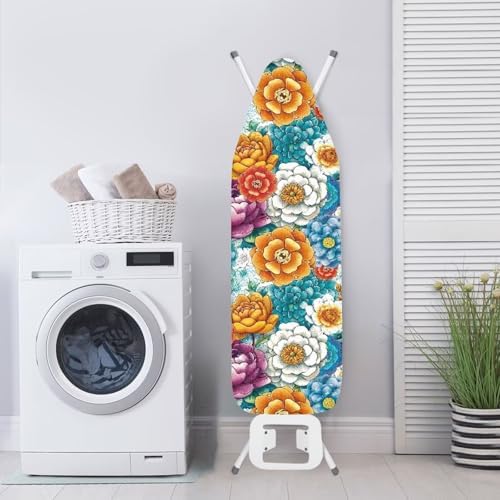 Boho Mandala Steam Ironing Board Cover 3 Fasteners Elastic Edge, Washable - Image 4