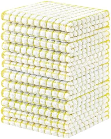 Homaxy 12 Pack Terry Kitchen Dish Cloths by Homaxy