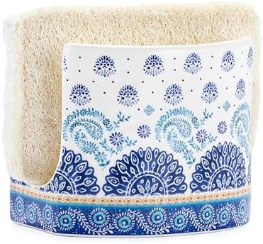 Bico Blue Talavera Ceramic Kitchen Sponge Holder by Bico