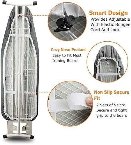 Ruibo Ironing Board Cover and Pad Extra Thick Heavy Duty Padding 4 Layers - Image 5