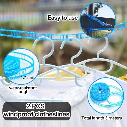 24 PCS Travel Hangers, Portable Travel Folding Clothes Hangers - Image 6