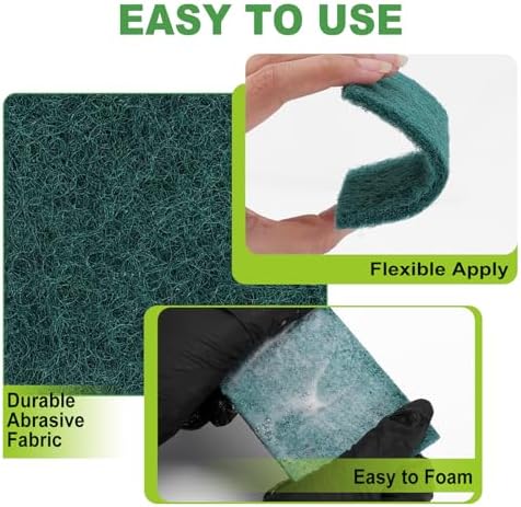 200 Pack Green Scrubbing Pads, Heavy Duty Scouring Pads, Dish Scrubber Reusable - Image 3