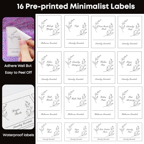 COAZEX 4 Pack Clear Laundry Pods Container & Dryer Sheet Holder - Image 6