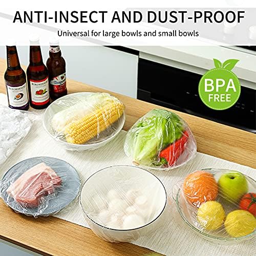 Homelove 100pcs Colorful Plastic Bowl Covers Dish Cover Food Cover, Reusable - Image 2