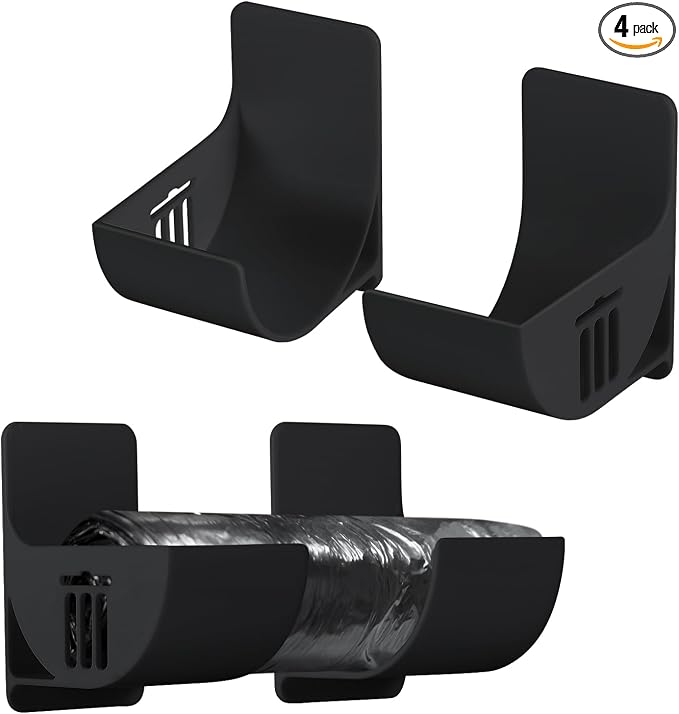 4pcs 2.5 Inch Small Trash Bag Holder, Plastic Trash Bag Dispenser Roll Holder by PEUTIER