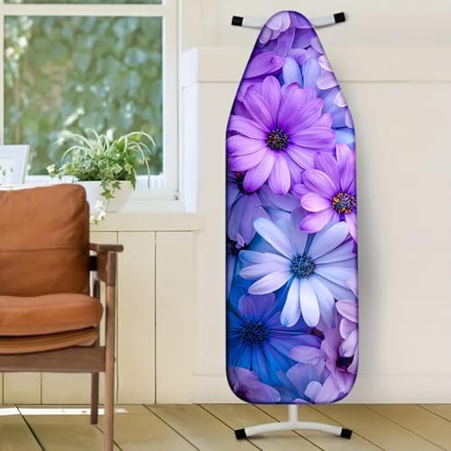 Nuxovilar Purple Blue Floral Ironing Board Cover 15x54 Polyester - Image 2