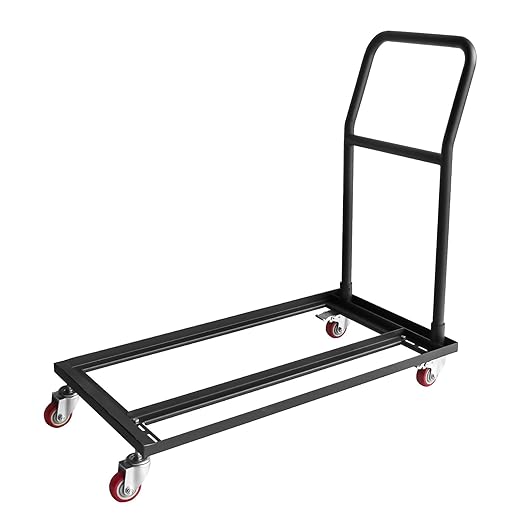 Multi-Function Folding Chair Cart Commercial Grade Steel Frame Storage and Transport Dollies for Plastic Resin and Wood Folding Chairs,37.8 X 21 X 36''