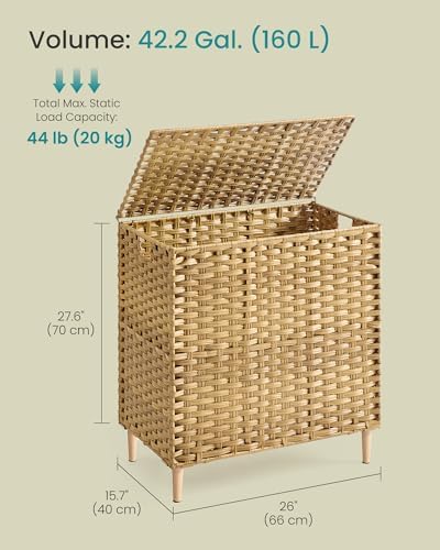 SONGMICS 3-Section Laundry Hamper - Image 7