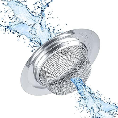 2Pcs Kitchen Sink Strainer, Stainless Steel Mesh Sink Drain Cover, Large Wide - Image 5