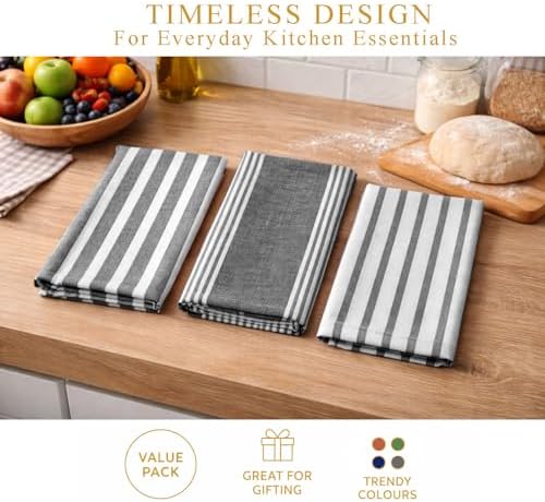 Pack of 6 Cotton Kitchen Towels Set, Dish Towels, Cleaning Rags, Kitchen Dish - Image 5