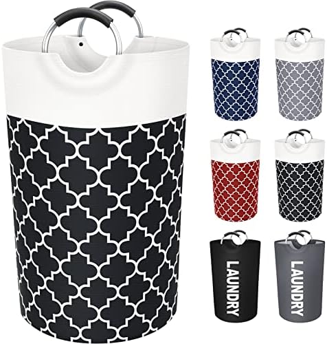 Large Laundry Basket, 82L Tall Collapsible Hamper by Fabspace