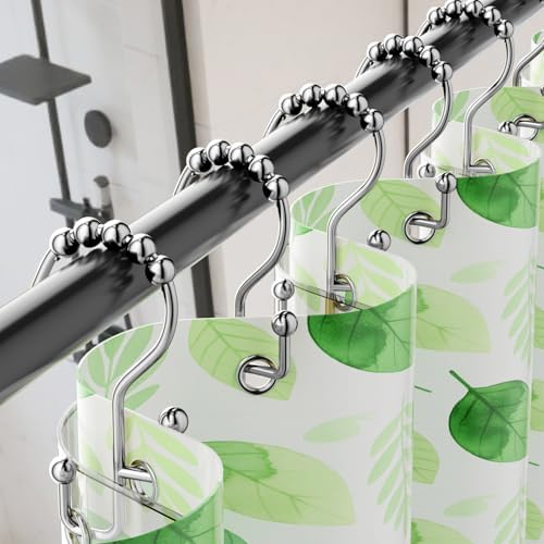 Goowin Shower Curtain Hooks, Metal Shower Curtain Rings Hooks, Smooth Gliding - Image 2