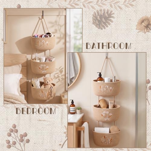 Novabright 3 Tier Over The Door Hanging Basket Organizer - Image 5