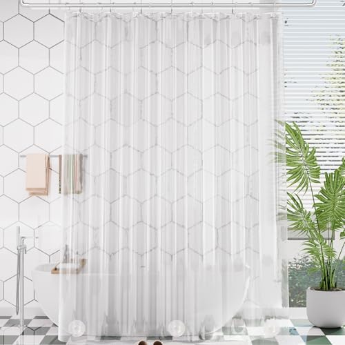 AmazerBath Extra Long Shower Curtain Clear 108 Inches Long, Plastic Floor to by AmazerBath