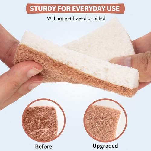 Natural Dish Sponge 24 Pack, Non-Scratch Scrub Sponge, Eco Multipurpose Kitchen - Image 5