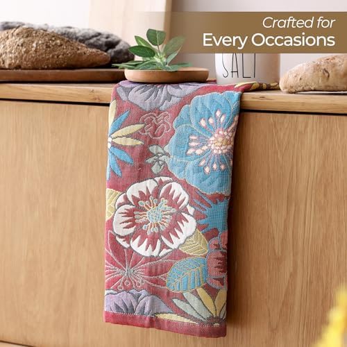 Set of 4 Cotton Floral Kitchen Towels - Image 6