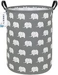 Round Elephant Laundry Hamper Waterproof Fabric Home Storage by ONOEV