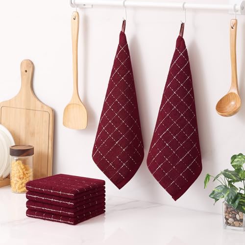 Homaxy 100% Cotton Terry Kitchen Dish Cloths, 6 Pack - Image 6
