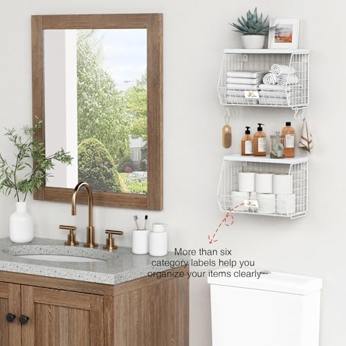 Goozii Wall Mount Bathroom Storage Basket, Fruit Produce and Vegetable Baskets - Image 4